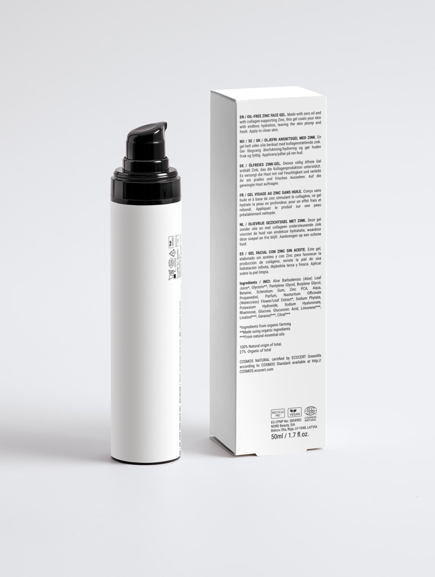 Oil-Free Zinc Face Gel for Men 50 ml / 1.69 fl oz